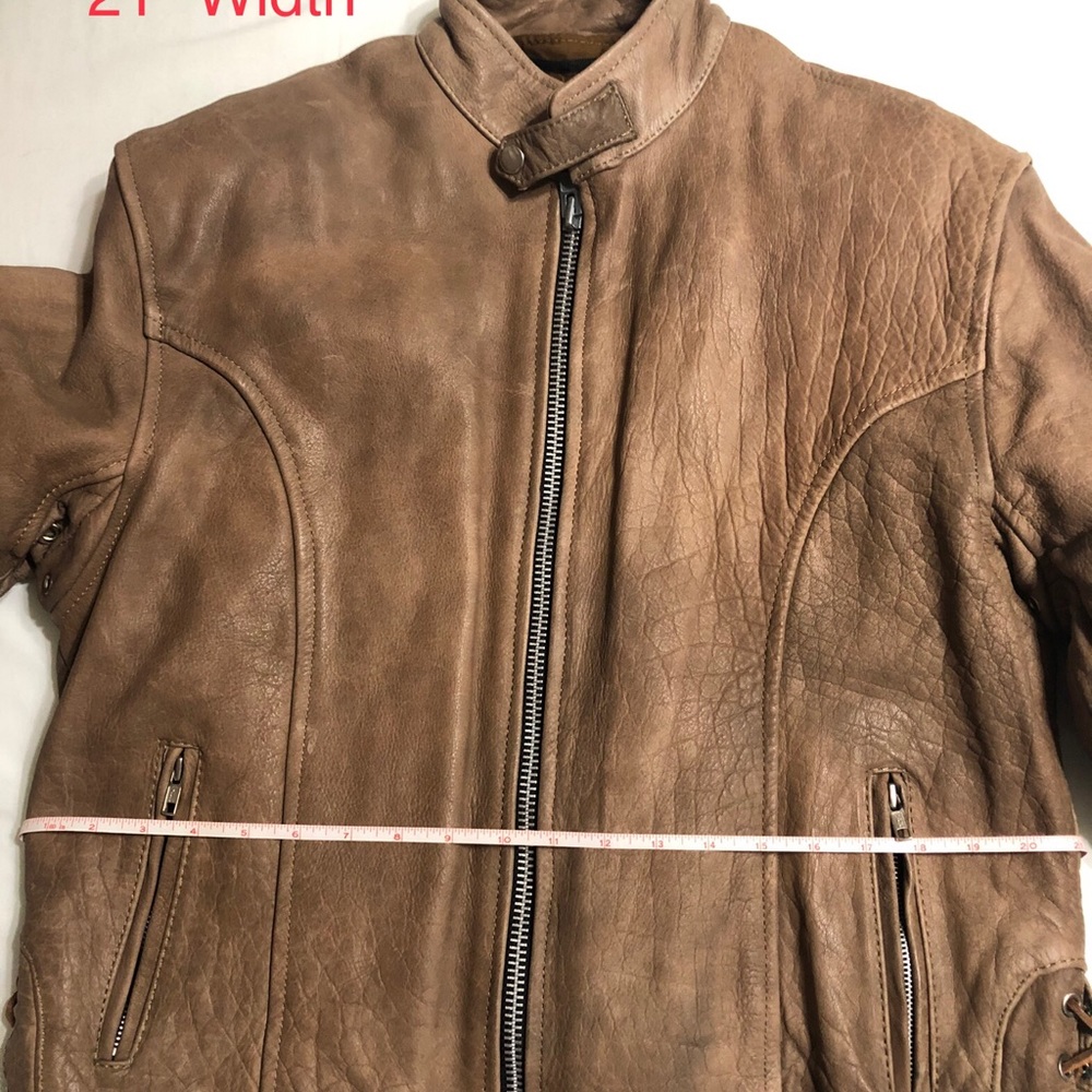Distressed Quilted Leather Riding Jacket - Picture 8 of 11